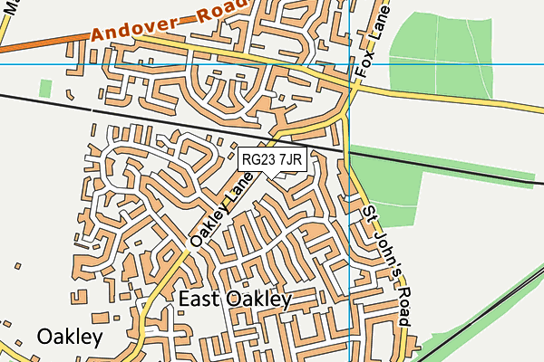 RG23 7JR map - OS VectorMap District (Ordnance Survey)
