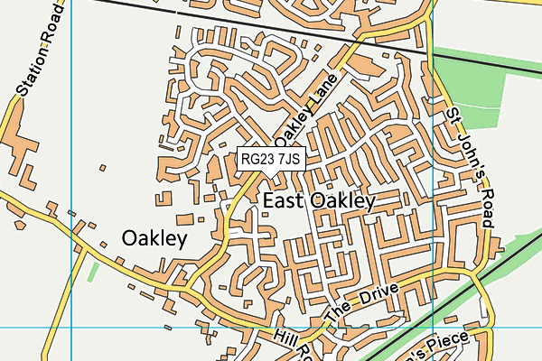 RG23 7JS map - OS VectorMap District (Ordnance Survey)