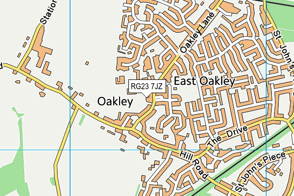 Oakley Church of England Junior School map (RG23 7JZ) - OS VectorMap District (Ordnance Survey)