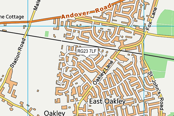 RG23 7LF map - OS VectorMap District (Ordnance Survey)