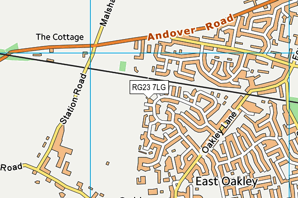 RG23 7LG map - OS VectorMap District (Ordnance Survey)