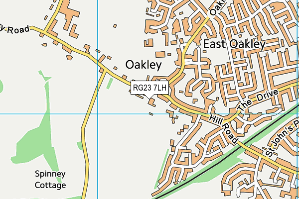 RG23 7LH map - OS VectorMap District (Ordnance Survey)