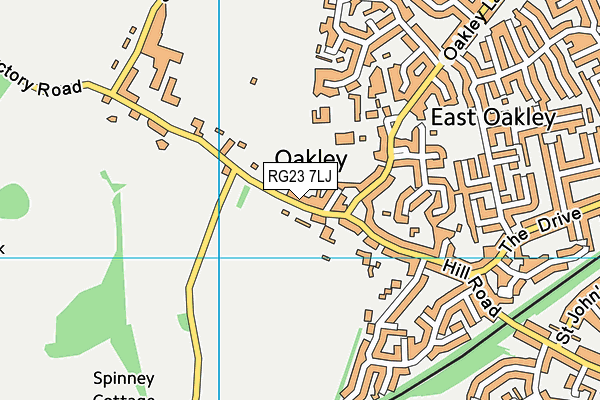 RG23 7LJ map - OS VectorMap District (Ordnance Survey)