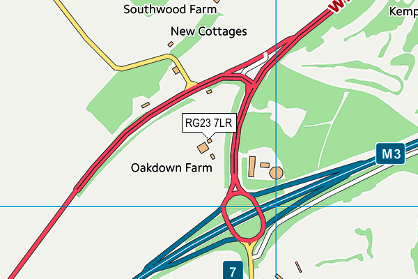 RG23 7LR map - OS VectorMap District (Ordnance Survey)