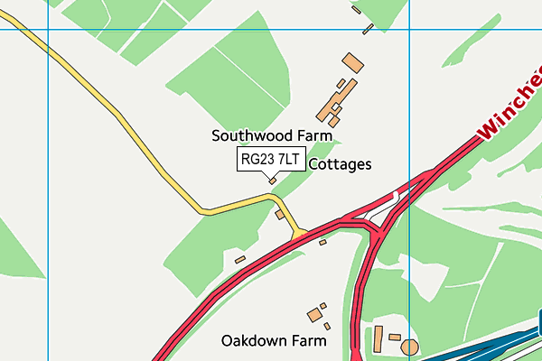 RG23 7LT map - OS VectorMap District (Ordnance Survey)