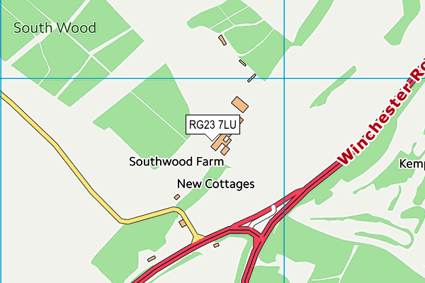 RG23 7LU map - OS VectorMap District (Ordnance Survey)