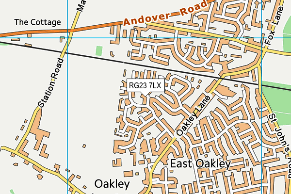 RG23 7LX map - OS VectorMap District (Ordnance Survey)