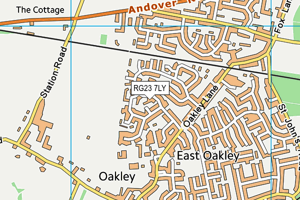 RG23 7LY map - OS VectorMap District (Ordnance Survey)