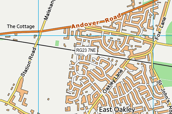 RG23 7NE map - OS VectorMap District (Ordnance Survey)