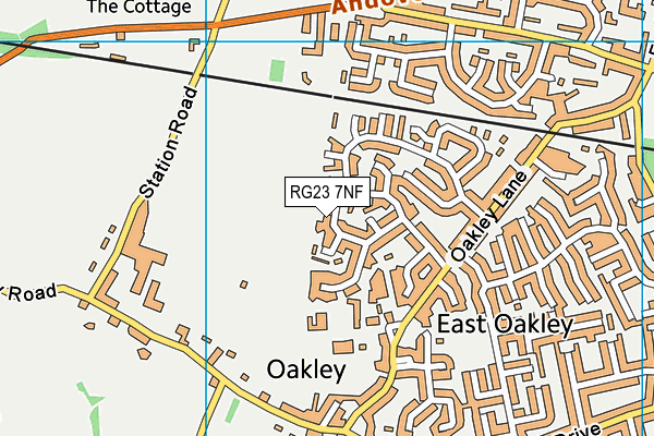 RG23 7NF map - OS VectorMap District (Ordnance Survey)