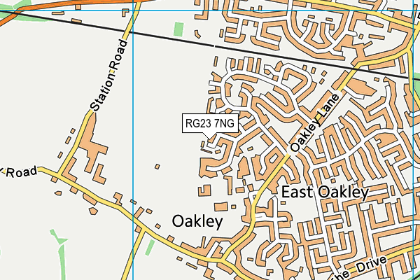 RG23 7NG map - OS VectorMap District (Ordnance Survey)
