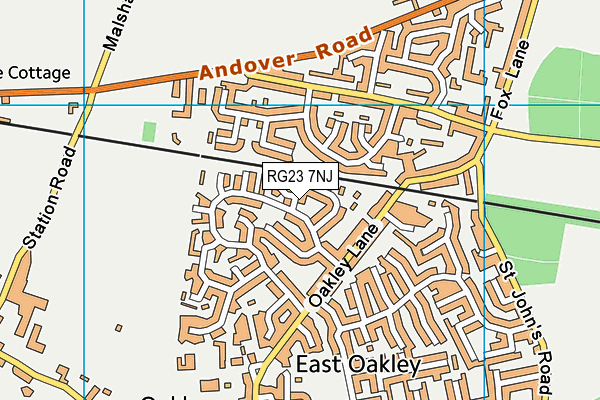 RG23 7NJ map - OS VectorMap District (Ordnance Survey)