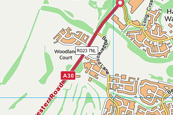 RG23 7NL map - OS VectorMap District (Ordnance Survey)