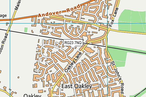 RG23 7NQ map - OS VectorMap District (Ordnance Survey)