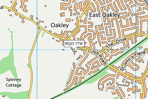 RG23 7TW map - OS VectorMap District (Ordnance Survey)