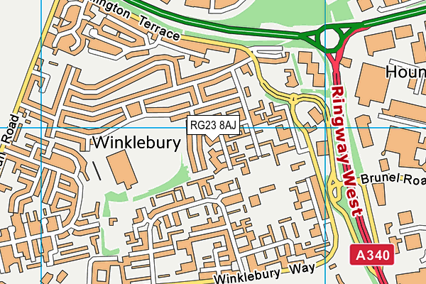 RG23 8AJ map - OS VectorMap District (Ordnance Survey)