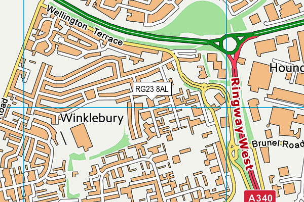 RG23 8AL map - OS VectorMap District (Ordnance Survey)