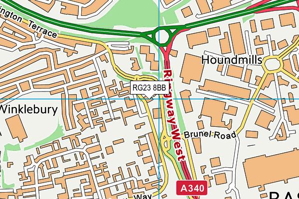 RG23 8BB map - OS VectorMap District (Ordnance Survey)