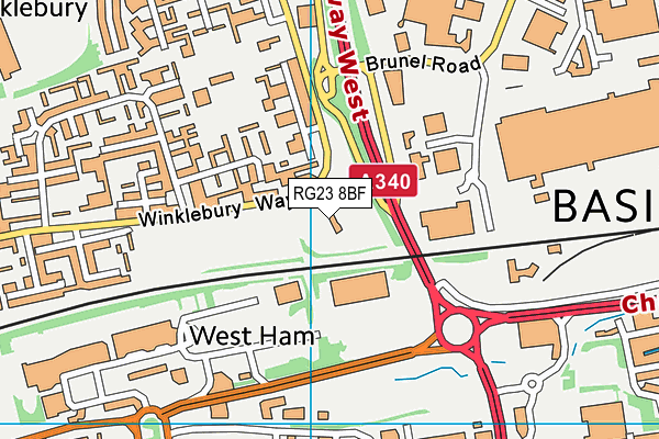 Winklebury Football Complex map (RG23 8BF) - OS VectorMap District (Ordnance Survey)