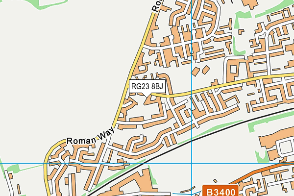 RG23 8BJ map - OS VectorMap District (Ordnance Survey)