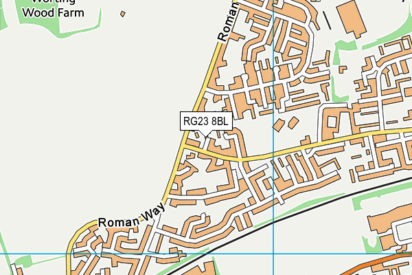 RG23 8BL map - OS VectorMap District (Ordnance Survey)