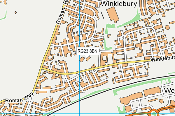 RG23 8BN map - OS VectorMap District (Ordnance Survey)