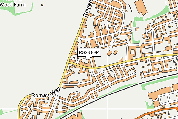 RG23 8BP map - OS VectorMap District (Ordnance Survey)