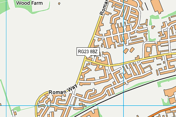 RG23 8BZ map - OS VectorMap District (Ordnance Survey)