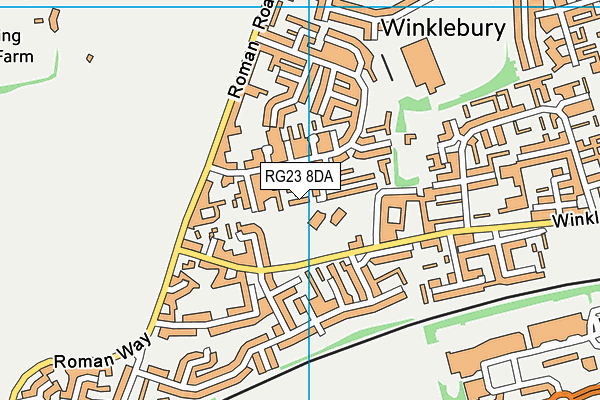 RG23 8DA map - OS VectorMap District (Ordnance Survey)