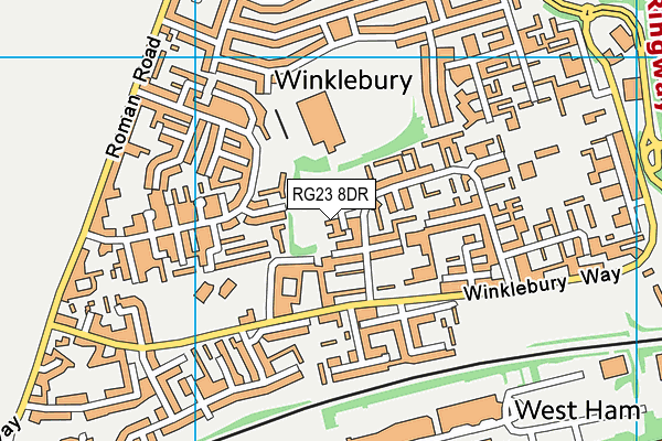 RG23 8DR map - OS VectorMap District (Ordnance Survey)
