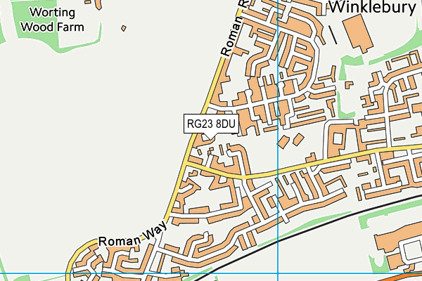 RG23 8DU map - OS VectorMap District (Ordnance Survey)