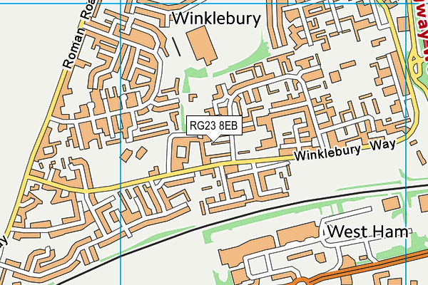 RG23 8EB map - OS VectorMap District (Ordnance Survey)