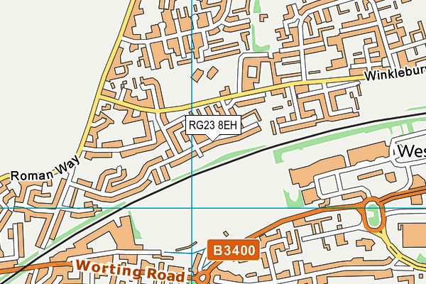 RG23 8EH map - OS VectorMap District (Ordnance Survey)