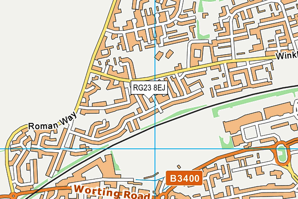 RG23 8EJ map - OS VectorMap District (Ordnance Survey)