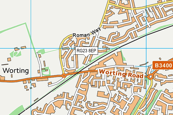 RG23 8EP map - OS VectorMap District (Ordnance Survey)