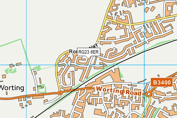 RG23 8ER map - OS VectorMap District (Ordnance Survey)