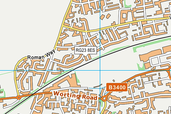 RG23 8ES map - OS VectorMap District (Ordnance Survey)