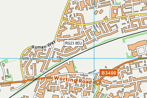 RG23 8EU map - OS VectorMap District (Ordnance Survey)