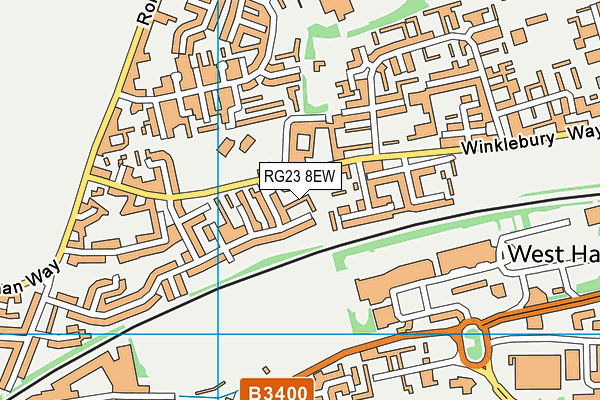 RG23 8EW map - OS VectorMap District (Ordnance Survey)