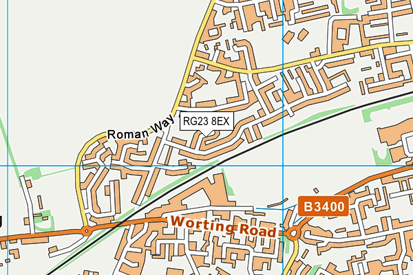 RG23 8EX map - OS VectorMap District (Ordnance Survey)