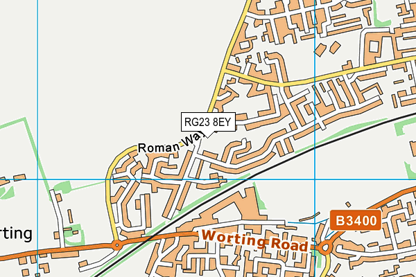 RG23 8EY map - OS VectorMap District (Ordnance Survey)