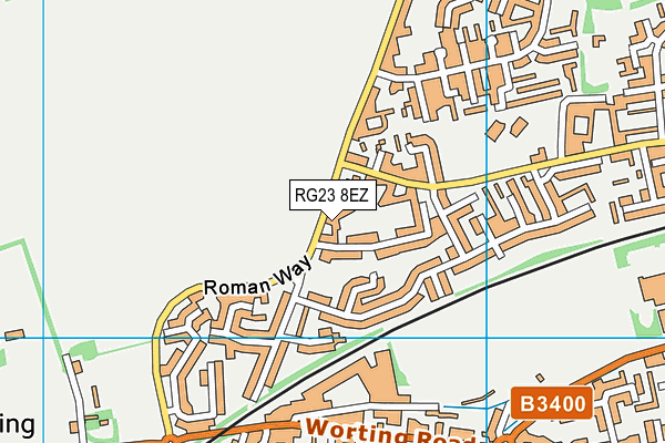 RG23 8EZ map - OS VectorMap District (Ordnance Survey)