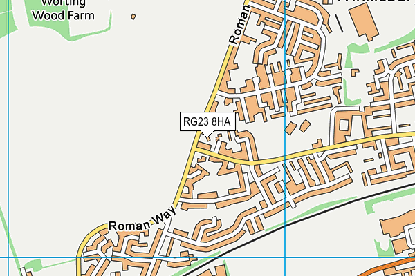 RG23 8HA map - OS VectorMap District (Ordnance Survey)