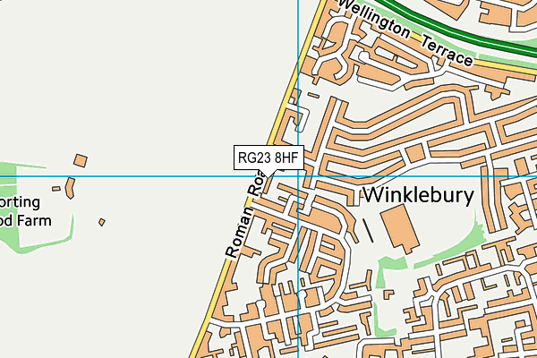 RG23 8HF map - OS VectorMap District (Ordnance Survey)