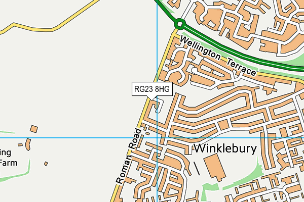 RG23 8HG map - OS VectorMap District (Ordnance Survey)