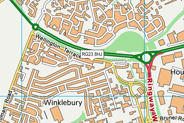 RG23 8HJ map - OS VectorMap District (Ordnance Survey)