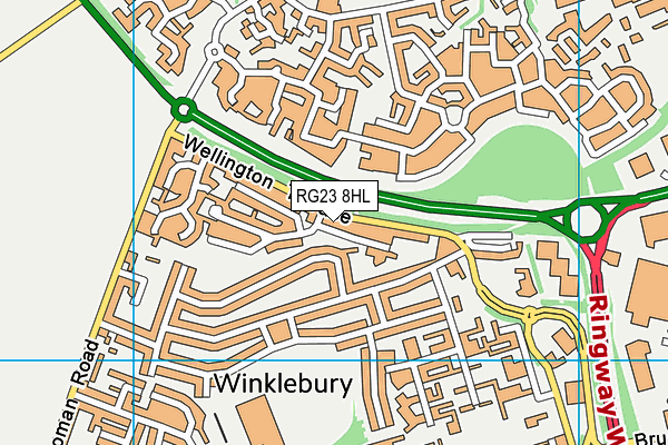 RG23 8HL map - OS VectorMap District (Ordnance Survey)