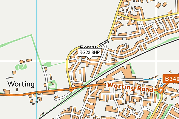 RG23 8HP map - OS VectorMap District (Ordnance Survey)