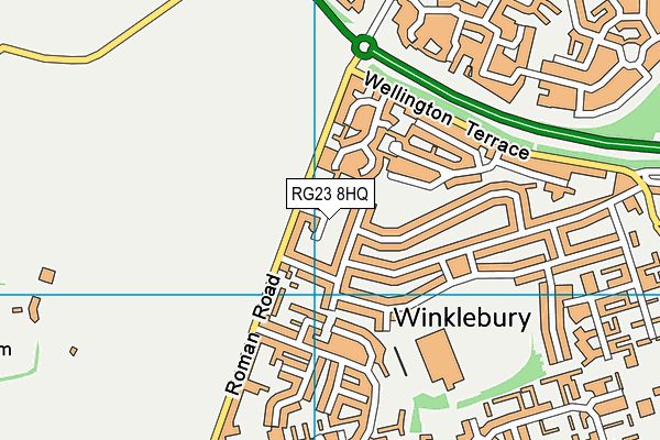 RG23 8HQ map - OS VectorMap District (Ordnance Survey)