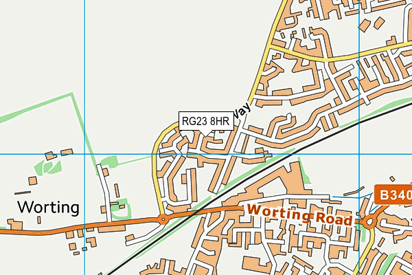 RG23 8HR map - OS VectorMap District (Ordnance Survey)